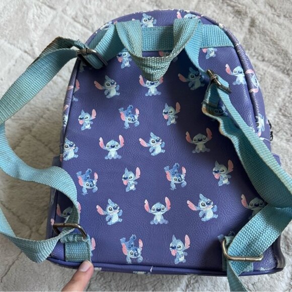 FLAWED Disney x Loungefly | Purple Lilo & Stitch Poses Mini Backpack | One Size - Picture 10 of 13
